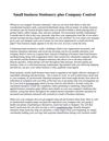 Small business Stationery plus Company Control