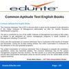 Common Aptitude Test English Books