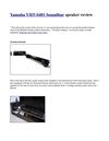 Yamaha YHT-S401 Soundbar speaker review