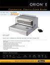 Fellowes Orion™ E 500 Electric Comb Binding Machine Data Sheet