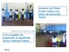 alumnos de primer grado explican el significado de los simbolos patrios de NIcaragua