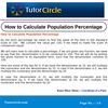 How to Calculate Population Percentage