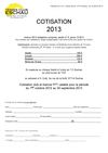 Tarif 2013