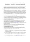 Localizing Your Link Building Strategies