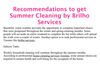 Recommendations to get Summer Cleaning by Brilho Services
