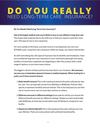 Do You Really Need Long Term Care Insurance