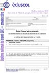 Sujet d'essai HGEC série générale DNB 2013