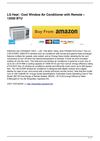 LG Heat / Cool Window Air Conditioner with Remote – 12000 BTU