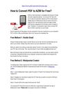 How to Convert PDF to AZW for Free