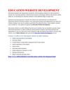 Education Website Development