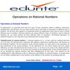 Operations on Rational Numbers 
