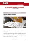 Revue de presse de la semaine du 10 au 14 septembre 2012