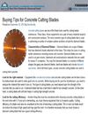 Buying Tips for Concrete Cutting Blades - National Diamond