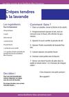 Crêpes tendres à la lavande
