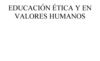 Educación Etica
