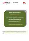 Convocatoria Setembro 2012 - Competencias Clave