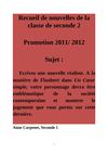 Recueil de nouvelles de la classe de seconde 2 (2011/2012)