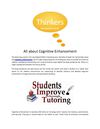 All about Cognitive Enhancement