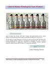 Get Best Label Printing Services in Affordable Rate at Florida