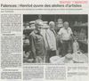 Henriot ouvre des ateliers d'artistes - Ouest-France 17 09 12