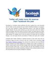  Twitter Overcomes Facebook with the Mobile Ad Revenue