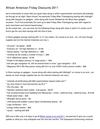 African American Friday Discounts 2011