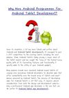 Why Hire Android Programmer for Android Tablet Development?
