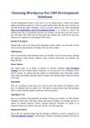 Choosing Wordpress for CMS Development Solutions