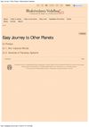 Easy Journey to Other Planets