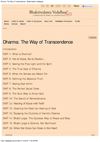 Dharma -- The Way of Transcendence