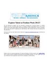 Explore Talent at Fashion Week 2012