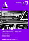 Programme Aleph Écriture professionnelle 2012-13