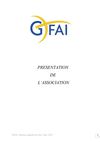PRESENTATION DE L'ASSOCIATION G-FAI