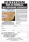 Pétition contre le remblai à Coudoux
