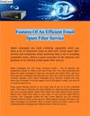 Features Of An Efficient Email Spam Filter Service
