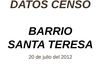 Censo barrio Santa Teresa