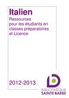 Italien Classes prépas et licence 2012-2013