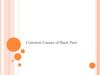 Common causes of back pain