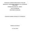 COURS CHIMIE générale