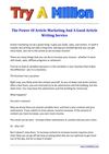 The Power Of Article Marketing And A Good Article Writing Service