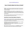 How to Transfer eBooks From Sony to Kindle
