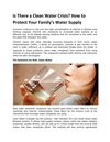 Is There a Clean Water Crisis? How to Protect Your Family’s Water Supply