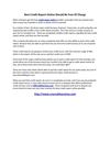 Best Credit Report Online Should Be Free Of Charge