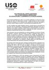 DECLARACIÓN DEL COMITÉ CONFEDERAL DE LA UNION SINDICAL OBRERA (USO) DE CONVOCATORIA Y LLAMAMIENTO A LA HUELGA...