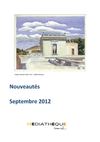 Nouveauté Adultes - Septembre 2012