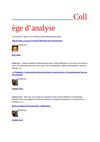 Collège d’Analyse Laïque, dernières publications Khéopsy / Revue générale de psychanalyse