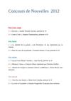 Résultats concours d'écriture Croix-Rouge 2012