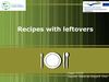 Recipes with leftovers by Class 11CT2