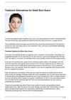 Treatment Alternatives for Small Burn Scars