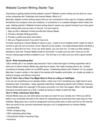 Website Content Writing Starter Tips